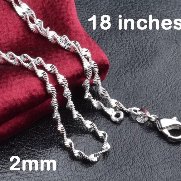 NWT Beautiful sterling silver twisted chain - Picture 2 of 2